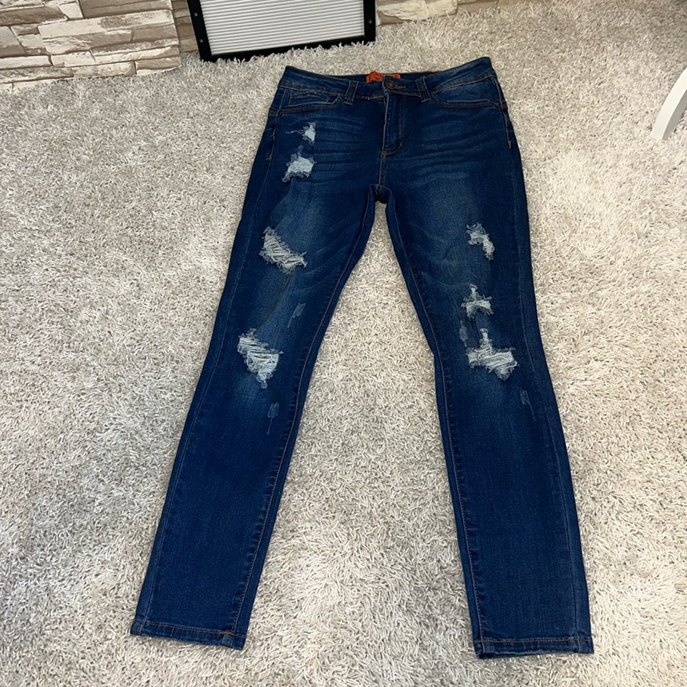 WAX JEAN Butt I Love You Destroyed Skinny Jeans